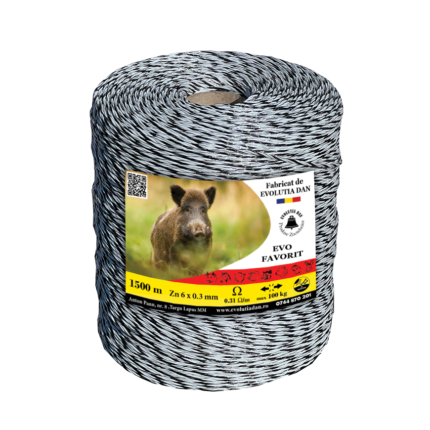 Fir gard electric 1500 m - 100 kg, 0.31 Ω/m Evo Favorit - FF1500